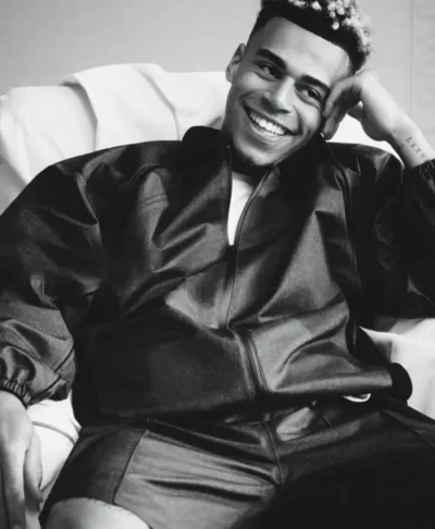 Désiré Doué Nike Atelier Black Leather Jacket