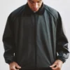 Désiré Doué Nike Atelier Black Leather Jacket