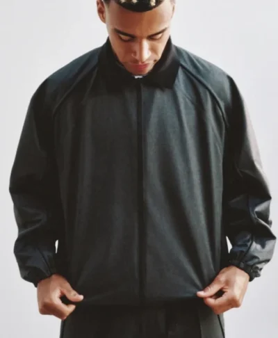 Désiré Doué Nike Atelier Black Leather Jacket