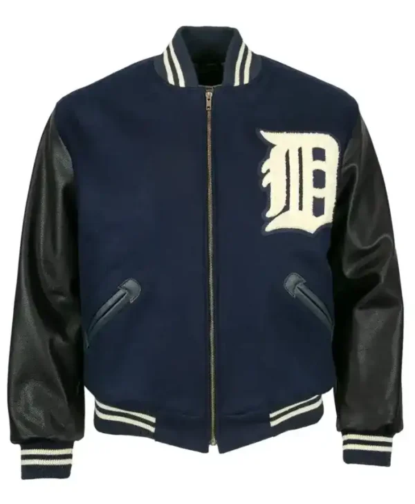 Detroit Tigers 1955 Black Wool Varsity Jacket
