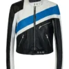 Dolce & Gabbana Blue Motorcycle Jacket