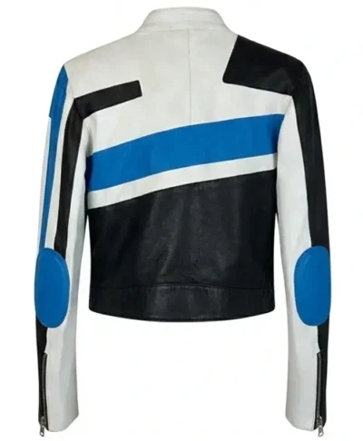 Dolce & Gabbana Blue Motorcycle Jacket