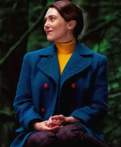 Elizabeth Olsen Eternity 2026 Blue Coat