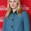 Elle Fanning SAG-AFTRA 2026 Blue Tweed Jacket
