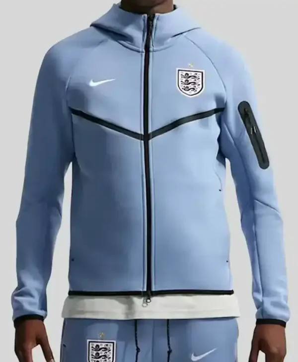 England Nike Soccer Blue Hooded Jacket