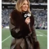 Erin Andrews NFC Championship Fur Trim Coat