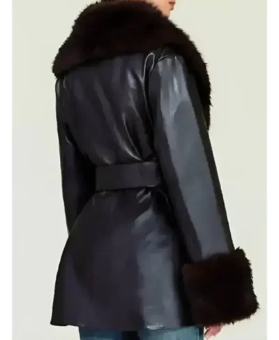 Erin Andrews NFC Championship Fur Trim Coat