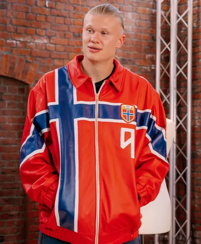 Erling Haaland Norway Leather Jacket
