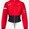 F1 Red Cropped Track Jacket