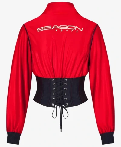 F1 Red Cropped Track Jacket