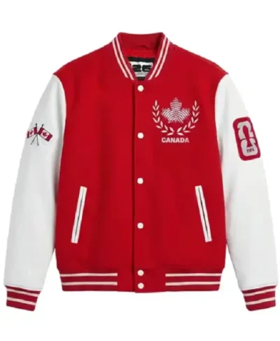 FIFA World Cup Canada Red Varsity Jacket