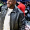 Floyd Mayweather Jr. Lakers vs Pelicans Leather Jacket