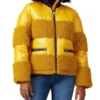 Ginger Zee GMA Yellow Puffer Jacket