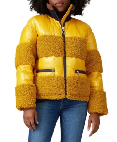 Ginger Zee GMA Yellow Puffer Jacket