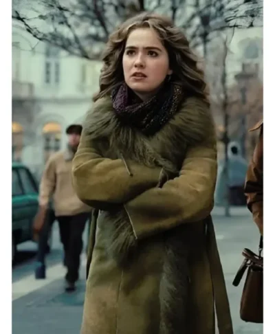 Haley Lu Richardson Ponies 2026 Fur Trim Suede Coat