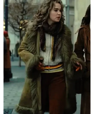 Haley Lu Richardson Ponies 2026 Fur Trim Suede Coat