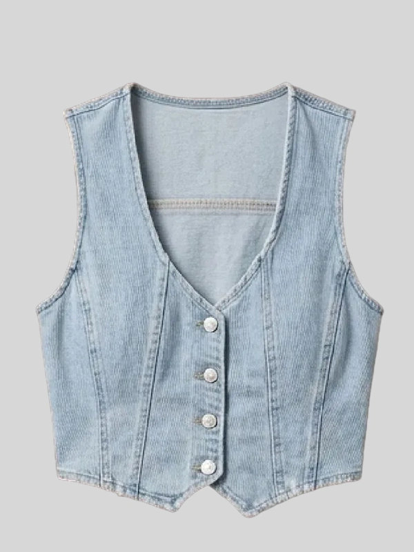Hannah Wells Off Campus S01 Blue Vest