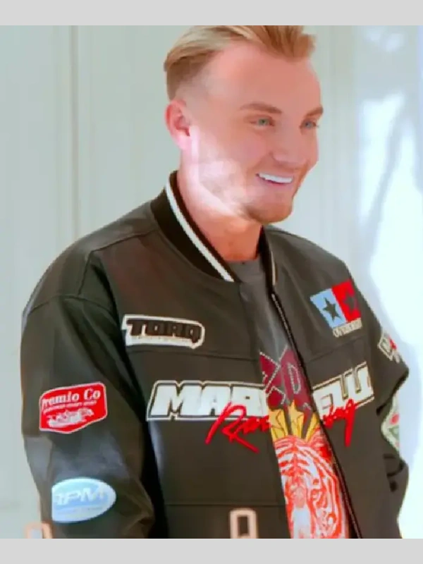 Harry Derbidge TOWIE Black Biker Leather Jacket