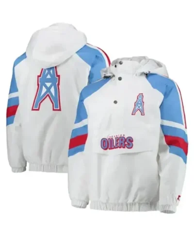 Houston Oilers Hooded Pullover Jacket