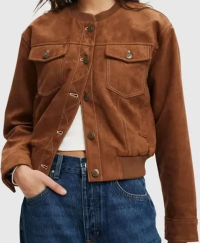 It’s Not Like That Cassidy Paul Brown Suede Jacket