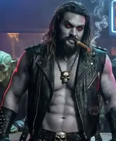 Jason Momoa Supergirl Leather Vest
