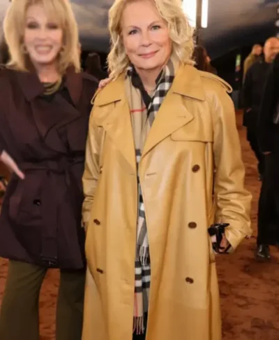 Jennifer Saunders London Fashion Week Trench Coat