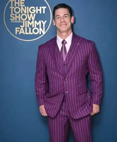 John Cena Tonight Show 2026 Purple Suit
