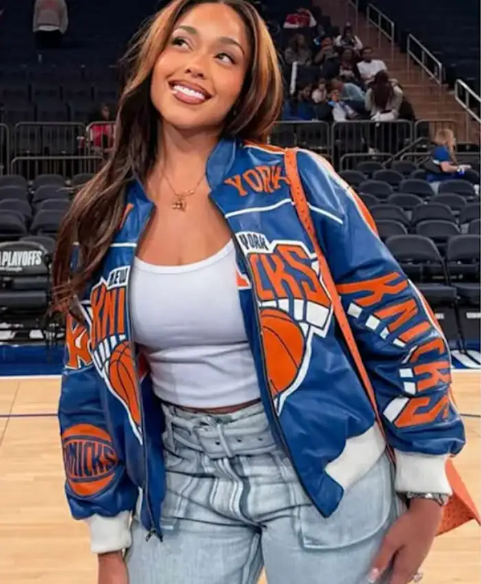 Jordyn Woods New York Knicks Game 3 Jacket