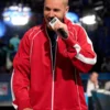 Justin Bieber NHL Draft Maple Leafs Red Jacket