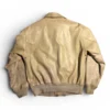 Kanye West Avirex Beige Leather Jacket