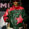 KidSuper SS27 Red Green Star Bomber Jacket