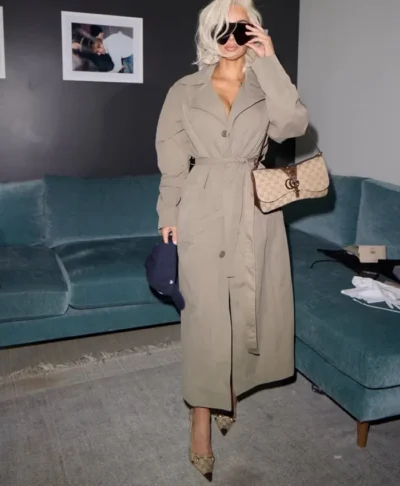 Kim Kardashian Gucci Beige Trench Coat