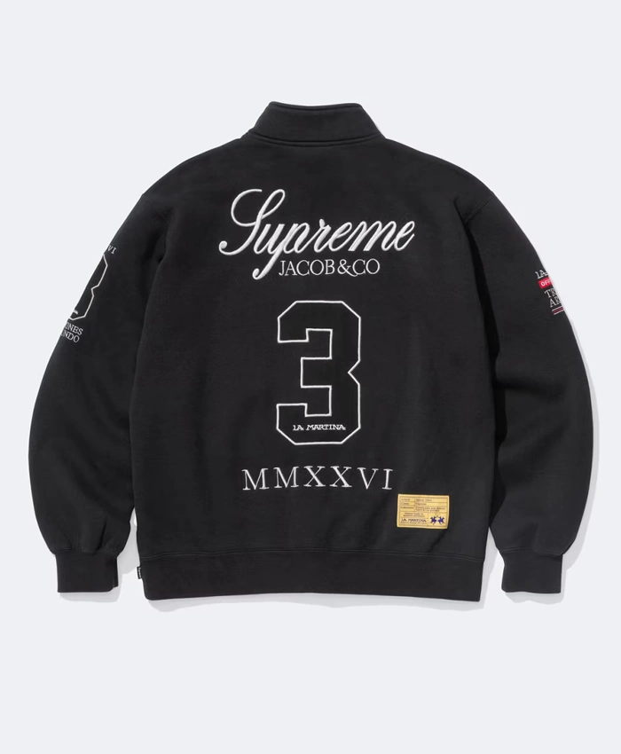 La Martina x Supreme Black Sweatshirt Zip-Up