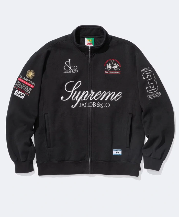 La Martina x Supreme Black Sweatshirt Zip-Up