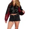 Laura Ziegler LA Sparks Black & Red Leather Jacket