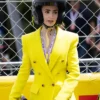 Lily Collins Monaco GP 2026 Yellow Blazer