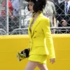 Lily Collins Monaco GP 2026 Yellow Blazer