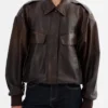 Lindsay Hubbard In The City Leather Bomber Jacket