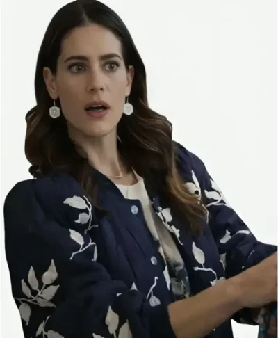 Lyndsy Fonseca Love Heist 2026 Floral Jacket