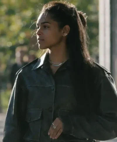 Marshals S01 Ash Santos Leather Jacket