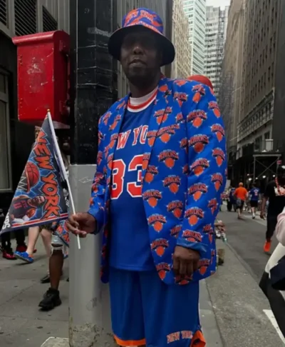 Men’s New York Knicks Blue Blazer
