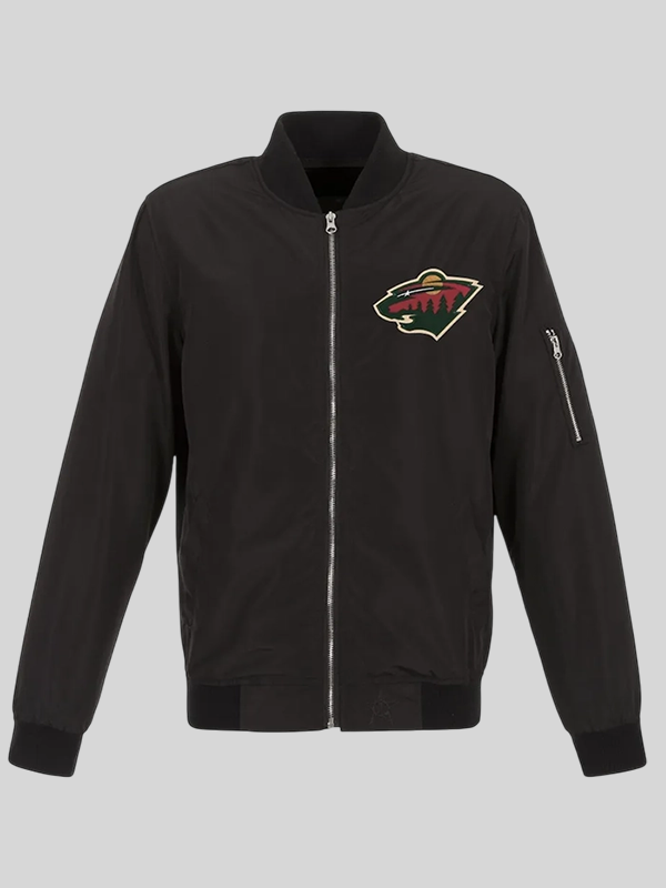 Minnesota Wild 2026 Black Bomber Jacket