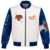 NY Knicks Cream Varsity Jacket 2026
