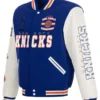 NY Knicks JH Design Blue and White 2026 Champions Wool Jacket