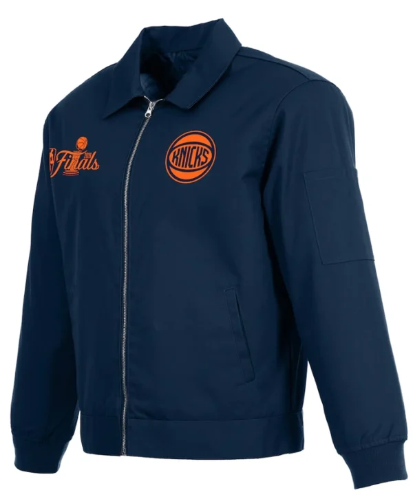 NY Knicks JH Design Navy 2026 Champions Cotton Twill Jacket