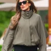 NYC Jennifer Lopez Olive Draped Jacket