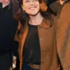 Neve Campbell Brown Suede Jacket