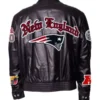 New England Patriots Black Leather Jacket