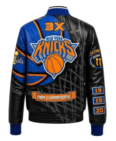 New York Knicks 2026 NBA Champions Vegan Leather Jacket
