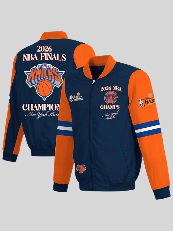 New York Knicks 2026 NBA Finals Champions Nylon Jacket
